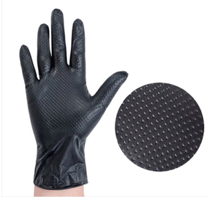 Guantes de Nitrilo Malaysia Diamond Grip 7 MIL 8 MIL Naranja/Negro Tallas S/M/L/XL Mayorista 9 Pulgadas 24 CM - Product Image 1