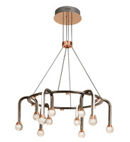 Lustre en forme de boule de cristal - Style minimaliste moderne - LED à intensité variable - Taille moyenne - Garantie de 3 ans - Pour salon