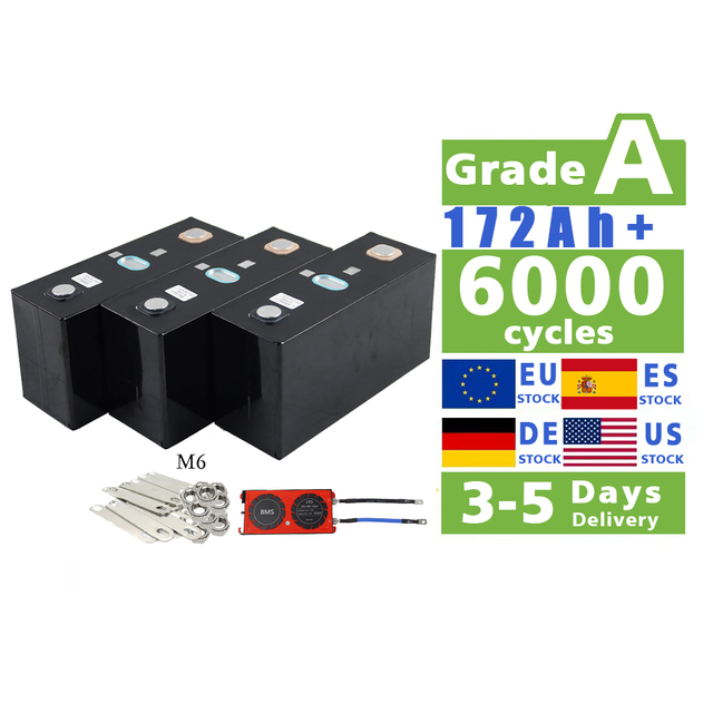 EV RV 3.2v Lifepo4 Cell 160ah 162ah 172ah 175ah Prismatic Solar Lithium Ion Rechargeable Batteries for Golf Carts