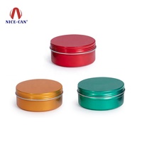 Pots en aluminium ronds de 5g, 10g, 15g, 20g, 25g, 30g, 50g pour cosmétiques, bougies, crèmes, avec couvercle à vis