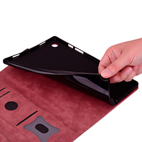 Étui portefeuille en cuir PU à rabat avec imprimé fleurs de cerisier pour tablette Lenovo Idea Tab Pro Gen 2 TB376FC GT 13