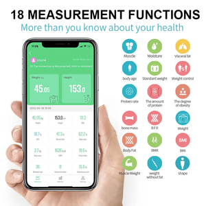 Crianças adultas Escala de gordura corporal Peso e altura Medidor Digital Altura Peso Escala com Bluetooth - Product Image 6