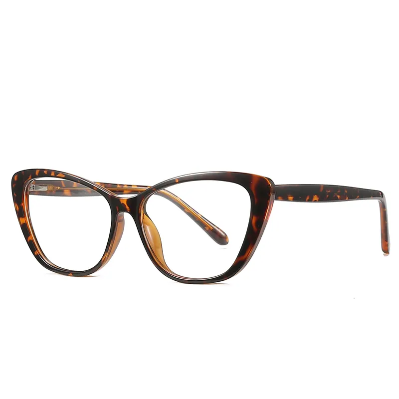 Wholesale fashion black frame anti blue light flat mirror TR90 Street photo eyeglass frame transparent Optical Frame 2004