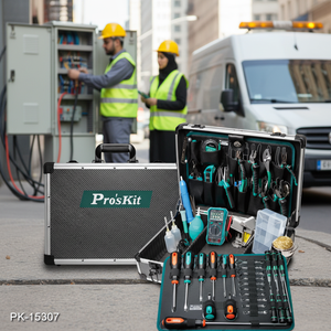 Kit <span class=keywords><strong>de</strong></span> Herramientas Electrónicas Proskit PK-15307HM (220V, Métrico) para Inspección Eléctrica, Medición <span class=keywords><strong>de</strong></span> Circuitos, Soldadura y Reparación - Product Image 1