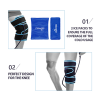 Enveloppe de compression gonflable pour genou avec packs de gel amovibles pour la thérapie par le froid, idéale pour l'arthrite, les blessures sportives, la récupération post-chirurgicale et le soulagement des douleurs articulaires