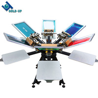 Machine de sérigraphie rotative à 6 stations en 6 couleurs Ruban de sérigraphie pour T-shirt à prix abordable en vente au Pakistan