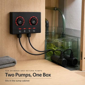 Aquarium Sump <b>Pump</b> Controller Dual Channel DC Speed Controller for Protein Skimmer and Return <b>Pump</b> - Product Image 5
