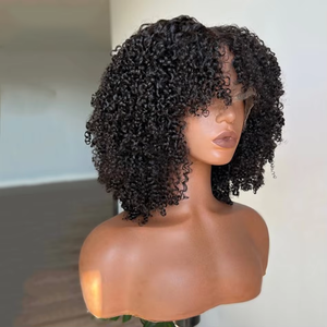 <span class=keywords><strong>Black</strong></span> Friday SDD 5x5 4x4HDClosureBurmese Pixie Curly 300% pelucas baratas calientes para mujeres PrePlucked Bleachedknot ChristmasGlueless peluca - Product Image 2