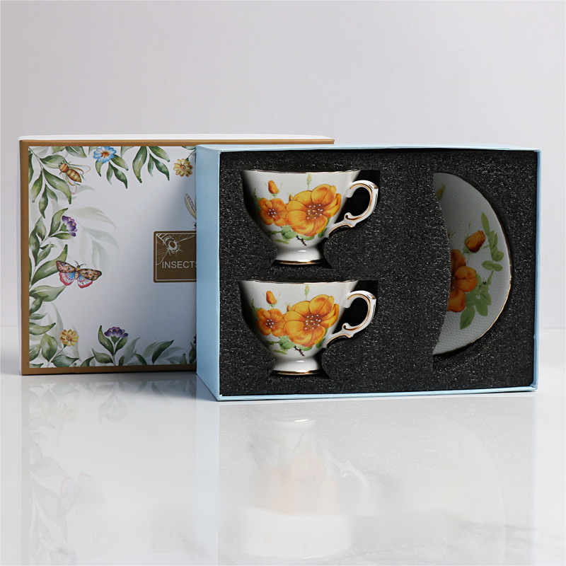 2 Cup and 2 saucer+spoon