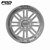 Jantes de camion polies FGD 22x12 22x14 24x12 24x14 26x16 avec capuchons flottants personnalisés forgés 4x4 tout-terrain 8x170 8x180 8x6.5 6x5.5