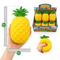 Jouet de décompression en TPR en forme d'ananas géant, à rebond lent, simulation de fruit, vente en gros, logo personnalisé, OEM, soulagement sensoriel du stress