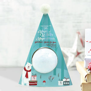 Starlit mekar mandi bulat untuk Fizzers gaya lucu Vegan & Ba-gratis tema Natal dalam kotak hadiah liburan - Product Image 1