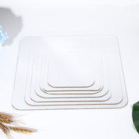 Plateau à gâteau rond double face personnalisé avec logo OEM, en carton blanc enduit, qualité alimentaire, vente en gros, base de tambour à gâteau pour boulangerie