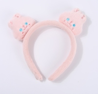 Dessin animé mignon animal en peluche bandeau femme ours lapin grenouille chat visage lavage bandeau fille cheveux accessoires