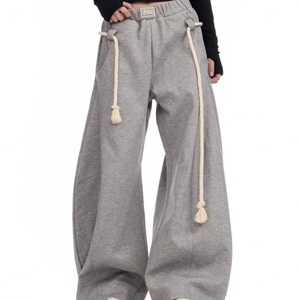 Pantalones Deportivos Personalizados de Alta Calidad para Mujer, Bordados, ODM, de Doble Cintura, Pierna Ancha, Estilo Holgado, de Algodón, Secado Rápido, Anti-Pilling - Product Image 1