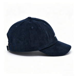 Custom Logo Corduroy Baseball Cap Unisex Navy Blue Unstructured <b>Dad</b> <b>Hat</b> Embroidered Patch Vintage Soft Crown Streetwear - Product Image 6
