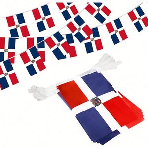 Bandera de República Dominicana con Forma Personalizada, Rectángulo, Triángulo, para Decoración Interior y Exterior - Product Image 1