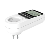 Minuteur électronique intelligent IL avec prise, affichage LCD, 3 prises, 15A 230V, matériau PC, anti-effraction, usage industriel et hospitalier