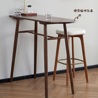 Tabouret de bar moderne en bois pour pub commercial, chaise de bar en cuir PU, tabourets de comptoir de cuisine de luxe pour petit-déjeuner