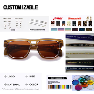 Lunettes de soleil de luxe en acétate de plastique recyclé Mazzucchelli, protection de l'environnement, verres polarisés, personnalisables, vente en gros - Product Image 2