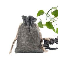 Sacs pochettes à cordon cadeau en lin petits bijoux de haute qualité