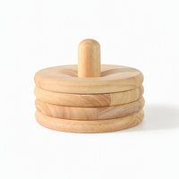Dessous de verre en bouleau naturel, résistant à la chaleur. Rond, avec logo personnalisé. Idéal pour cuisine, hot pot et tasses