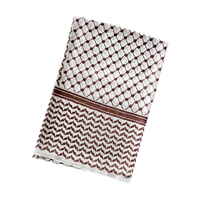 Hijab en mousseline imprimé géométrique Zifeng OEM, motif quadrillé ondulé, léger, long, pour femmes musulmanes, usage quotidien