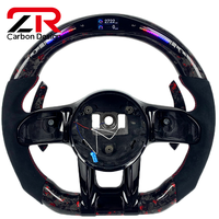 Volant de direction amélioré en fibre de carbone avec LED RPM pour Mercedes Benz W205 AMG, avec palettes de changement de vitesse pour E400 W204 G500 G63