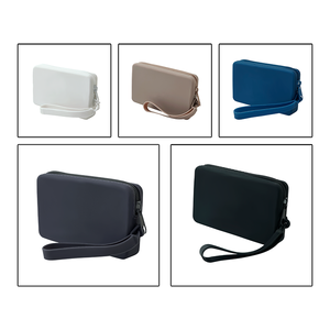 Portafoglio da <span class=keywords><strong>donna</strong></span> in Silicone minimalista <span class=keywords><strong>con</strong></span> chiusura a cerniera <span class=keywords><strong>portamonete</strong></span> portatile alla moda per uomo - Product Image 3