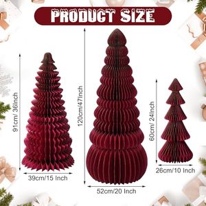 Factory Price Modern Eco-Friendly Honeycomb Paper Christmas <b>Tree</b> <b>Ornaments</b> Festival Home Decoration Window Display - Product Image 2