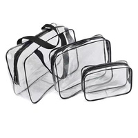 Tas Makeup Mini Ritsleting Jelas, Tas Kosmetik Perjalanan Mini, Tas Kosmetik Mini Ritsleting Pvc untuk Wanita