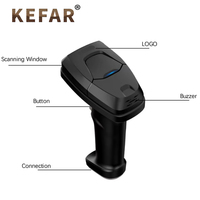 Escáner de Códigos de Barras 2D de Fábrica, Lector de Códigos QR Inalámbrico Bluetooth y con Cable de Alta Precisión y Estabilidad para Logística de Supermercados