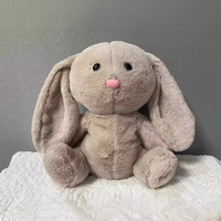 Mignon lapin en peluche poupée sensorielle jouet doux en peluche sommeil musique sucette bébé lumière jouets en peluche