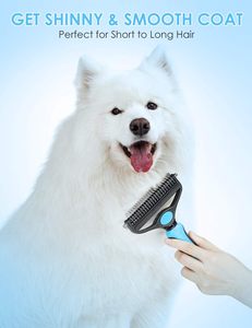 Cepillo para Mascotas 2 en 1, Herramienta para Eliminar Pelo Muerto y Rastrillo para Subpelo, Peine para Desenredar Enredos y Nudos, Reduce la Caída del Pelo hasta en un 95% - Product Image 6