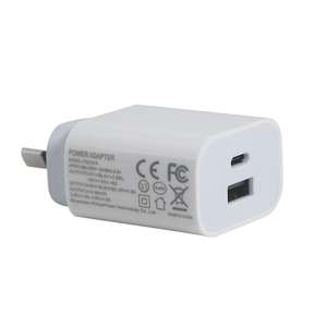 Chargeur mural compact de bureau à double port PD QC 20W avec prise AU, adaptateur de charge rapide USB C de petite taille - Product Image 2