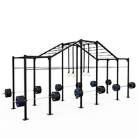 Plateforme de rangement CF Rig robuste et autoportante pour compétition multi-stations avec cible murale