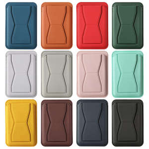 حامل بطاقات من الجلد الصناعي مع حامل هاتف محمول مريح ومزود بخاصية الوقوف - Product Image 6