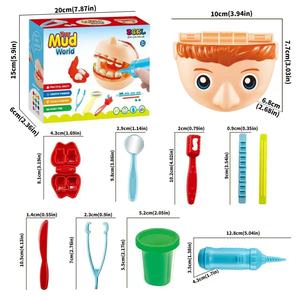 Cross-border Explosions Small Dentists Plasticine Color Mud Teeth Making Teeth <b>Toy</b> <b>Set</b> <b>Tools</b> Children's Educational <b>Toys</b> - Product Image 3