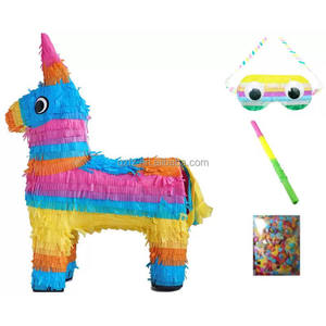 <span class=keywords><strong>Kit</strong></span> de piñata écologique avec masque et bâton <span class=keywords><strong>pour</strong></span> les fêtes d'anniversaire des enfants, Halloween et décorations de Noël - Product Image 6