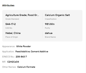 Formato de Calcio de Grado Alimenticio Industrial con 98% de Pureza para Uso Auxiliar en el Curtido del Cuero - Product Image 6