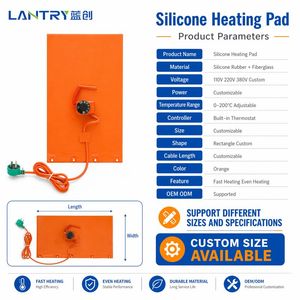 Coussin chauffant en silicone personnalisé avec capteur et thermostat pour <span class=keywords><strong>chauffe</strong></span>-tube de réservoir - Product Image 2