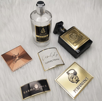 Autocollant en métal doré personnalisé, logo de luxe, étiquette de parfum pour flacons de parfum, boîtes de bougies et emballages de soins de la peau, rouge à lèvres