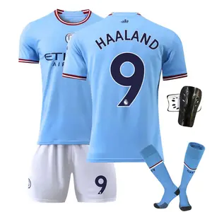 Groothandel 2223 Manchester City Thuis Voetbalshirt Nr. 17 De Bruyne Nr. 9 Haaand 10 Gralish Voetbalshirt