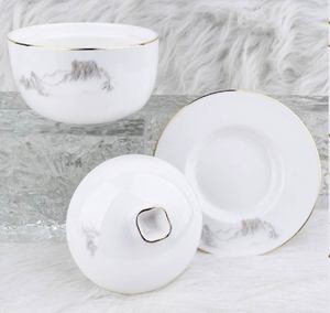 Ensemble de tasses et soucoupes à thé personnalisées avec bordure dorée de luxe, ensembles de tasses en porcelaine fine pour café et thé, tasse à cappuccino en céramique, tasse à thé anglaise - Product Image 4