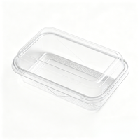 Emballages personnalisés, sûrs, jetables, recyclables, boîtes en plastique PET transparentes pour biscuits, gâteaux, pain, salades, noix, emballages alimentaires avec couvercles