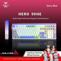 Clavier mécanique filaire USB AULA HERO99 à touches magnétiques remplaçables à chaud, RGB, rythme musical, taux de réponse 8K pour ordinateur