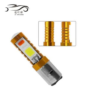 JHS Led motosiklet lambası h4 h6 ba15d ba20d led far ampulü kırmızı mavi beyaz 12v için evrensel araba motosiklet için led ışıkları