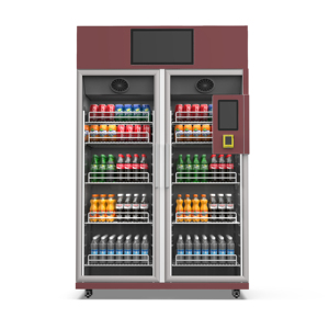 24 giờ thực phẩm thông minh ai Máy bán hàng tự động tùy chỉnh tự động Robot thanh toán thẻ tín dụng thông minh Kim loại thực phẩm uống Máy bán hàng tự động - Product Image 1