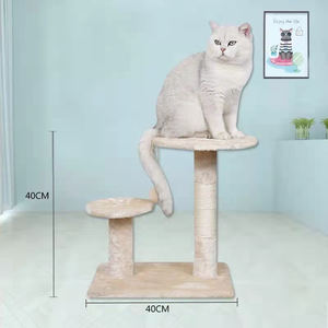 Struttura per arrampicata per gatti a tre strati con plateau per gatti con ciondolo a forma di gatto - Product Image 5