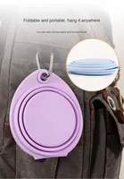 Bol pliable pour animaux de compagnie Bol portable pour chien Bol en silicone pour animaux de compagnie adapté aux animaux de compagnie en plein air et aux voyages